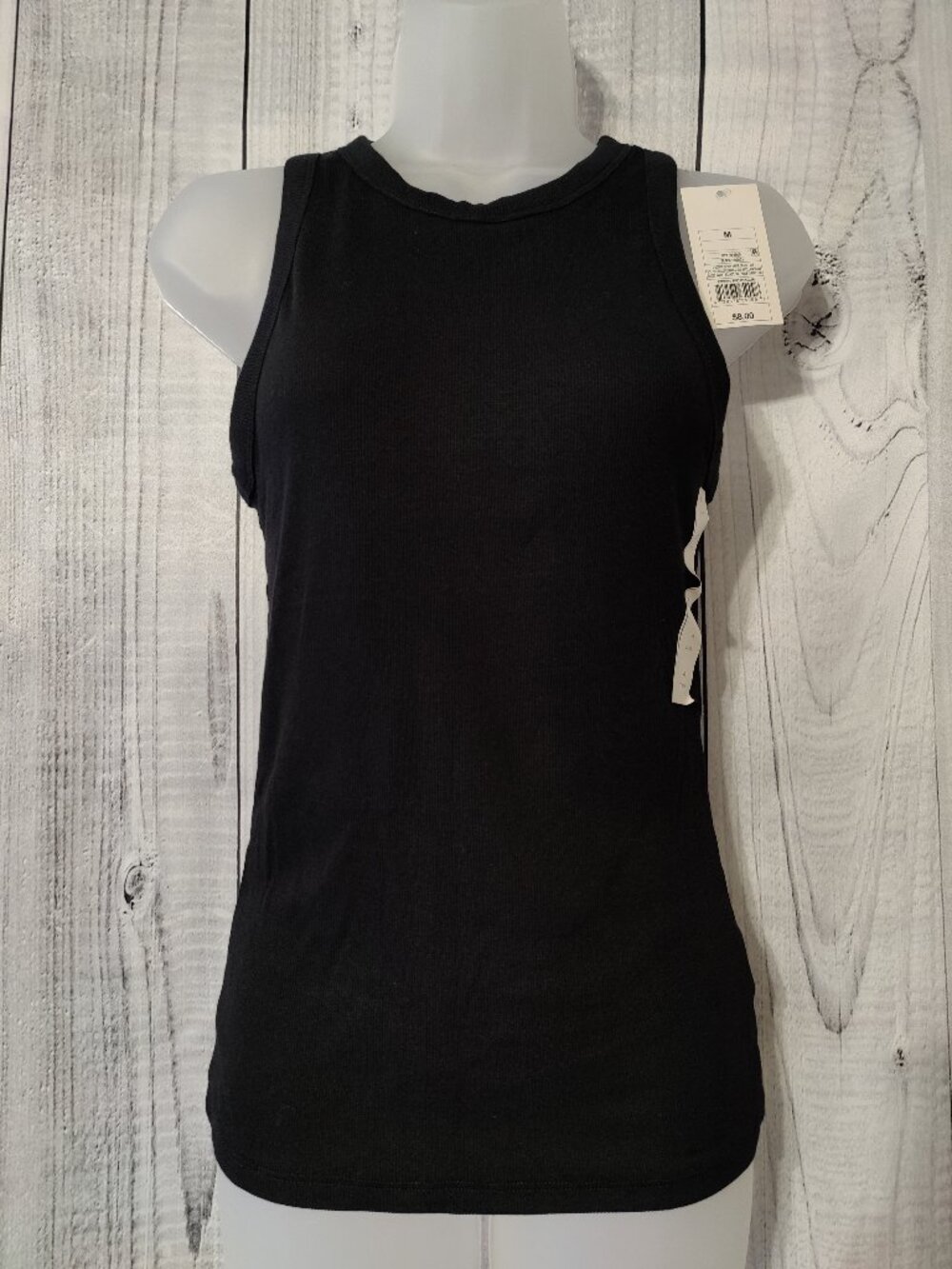 A New Day (Target) Black Ribbed High-Neck Tank Top — NWT